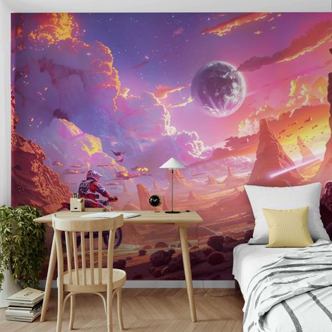 Papier Peint Espace - Piste Interplanétaire - 150 x 250 cm (1/2)