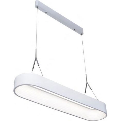 Lámpara Colgante LED 60W 4200K Aluminio Blanco