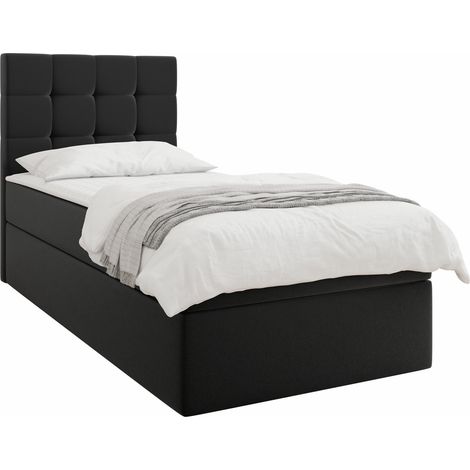 Lit boxspring Comfivo Osculum II, Soft 011, Unique, Continental, 100x200, Faux cuir, Disponible, 102x206x112cm (1/5)