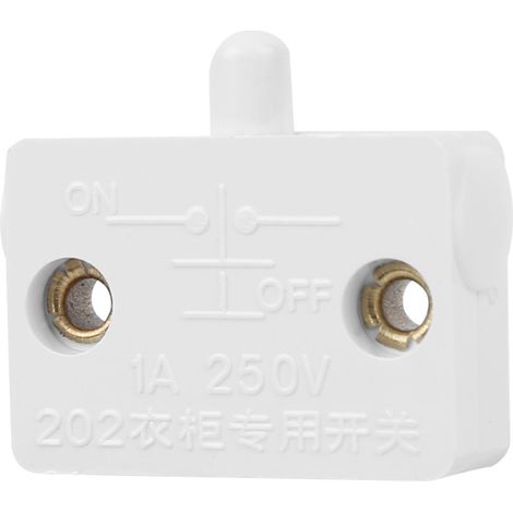 2er-Packung Lichtschalter für Küchenschränke mit automatischer Rückstellung, Weiß (1/5)