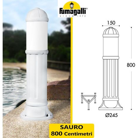 SAURO 800 BIANCO TRASP E27 FRANGILUCE RESINA