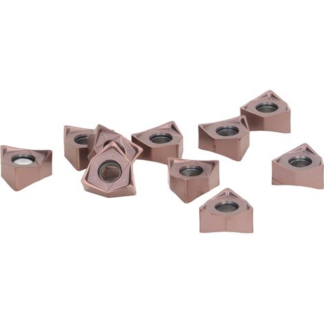 Satz mit 10 Hartmetall-Dreheinsätzen WNMU080608EN-GH, beschichtete CNC-Werkzeuge für Holz, DIY-Holzdrehmesser, Hochleistungs-Schneideinsätze (1/5)