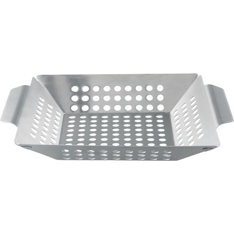 Cesta de acero inoxidable para barbacoa - Cesta antiadherente para cocinar verduras - Perfecta para una cocina sana y deliciosa (1/4)