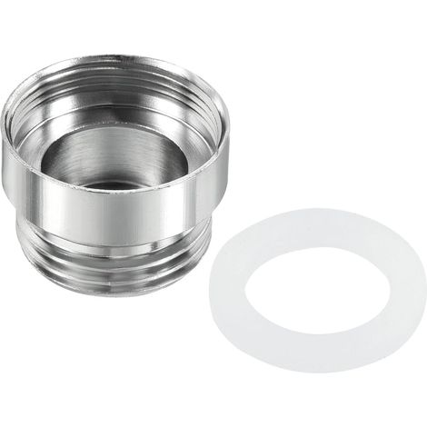 G1/2 Mâle à M221.0 Fermelle Filetage Robinet Adaptateur, Chromé Aérateur Connecteur Raccord pour Jardin Tuyau Eau Filtre, Argent - (1/4)