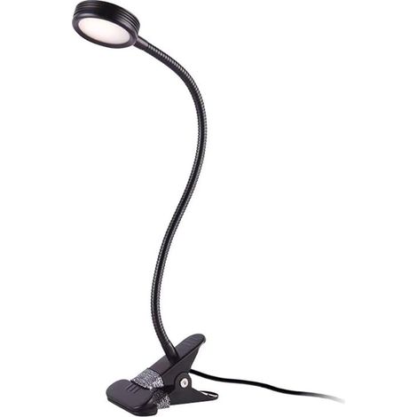 Lampe De Bureau À Pince - LED Sans Scintillement - Réglage Luminosité - Bras Flexible 360° - Pour Lecture Bureau Domicile Chevet - 1 Pièce (1/5)