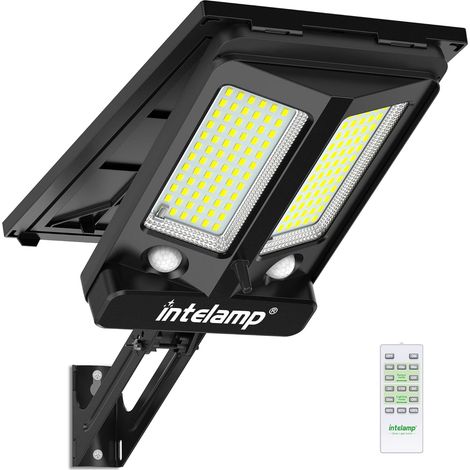 Projecteur Solaire Extérieur avec Détecteur de Mouvement 12500mAh 3000LM Lampes Solaires et connexion réseau, Lampadaire Solaires Étanches pour Jardin, Terrasse, Cour, Garage (1/5)