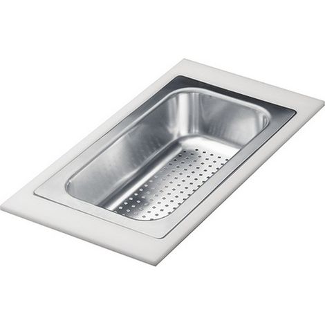 Franke – Panier égouttoir en PVC et inox pour évier de cuisine – Drainage efficace des aliments – 443787 (1/2)