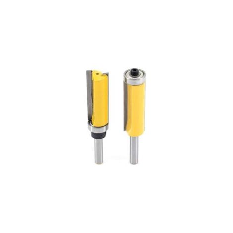 8-mm-Schaft-Bündigfräser, extra lange Fräser, Kopierfräser mit oberem Lager + Kopierfräser mit unterem Lager – Crezuo