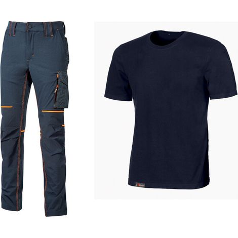 WORKWEAR KIT T-SHIRT+ PANTAL DEEP BLUE TG XL