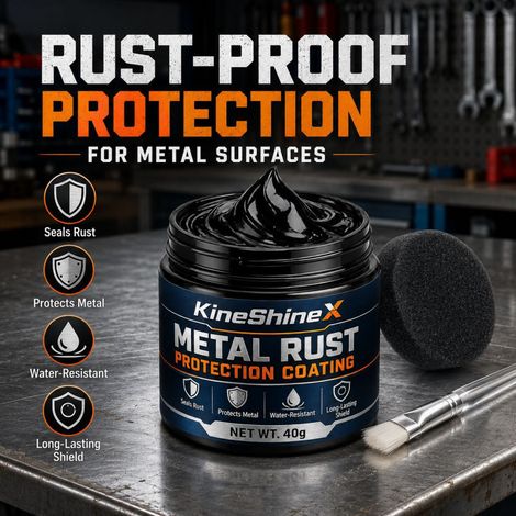 KineShineX Metall-Rostschutzbeschichtung, schwarze Reparaturpaste, Korrosionsschutzmittel für Schmiedeeisengeländer, Werkzeuge und Schrauben