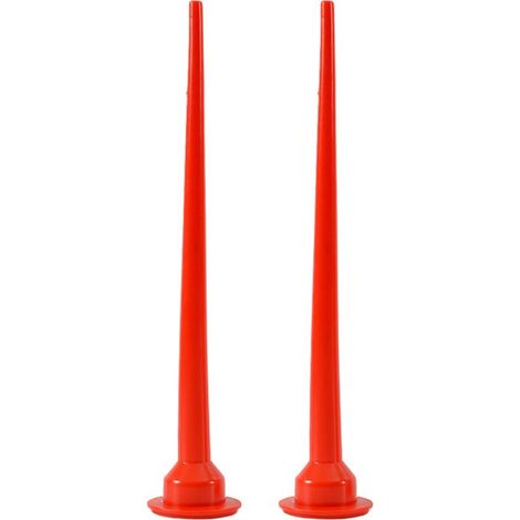 Douilles en silicone 30 cm, 2 pointes coniques en plastique, applicateur pour pistolet à embosser et sceller avec pointe rouge (1/3)