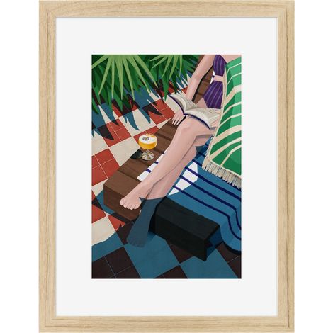 Image encadrée Détente 30x40 cm recyclable, visuel imprimé sans solvant - fabriqué en France (1/4)