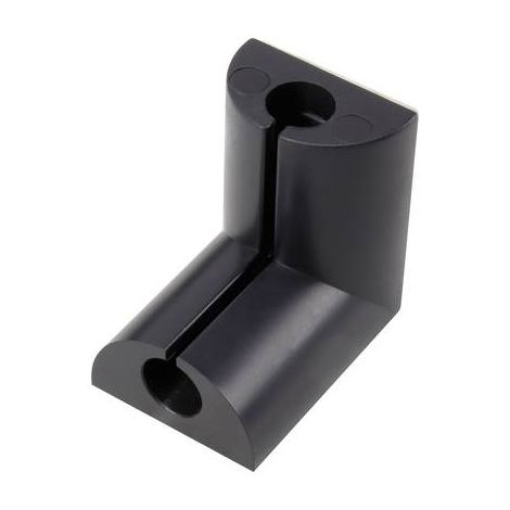 TRU COMPONENTS Clip de câble 1226937 Plage de Ø du faisceau 6.70 mm (max) pour montage en angle noir 1 pc(s) S869501 (1/2)