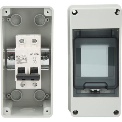 Disjoncteur miniature 2P DZ47Z 63 32A étanche, pouvoir de coupure de 4000 A, disjoncteur CC 1000 V (1/5)