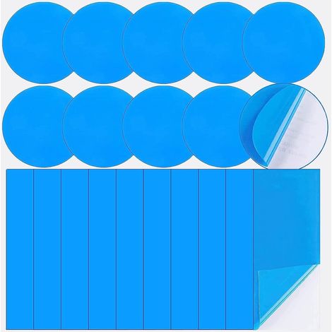 Patch Réparation PVC Auto-Adhésif - Pour Piscine Gonflable, Matelas Gonflable, Canoë-Kayak, Lit d'Eau - 10 Pièces (1/5)