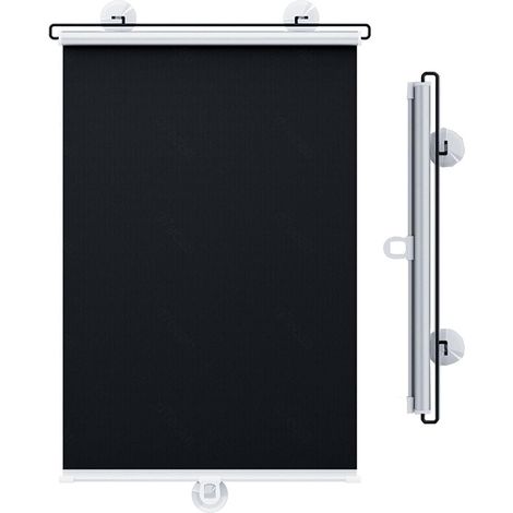 Estor enrollable con ventosas de protección solar, estor enrollable opaco retráctil, estor enrollable parasol para ventanas, 50 x 125 cm (ancho x alto). (1/5)