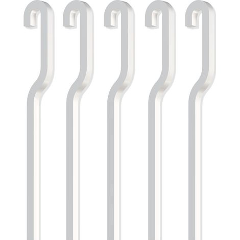 Pack 5 tiges 200 cm ACIER blanc 4x4 mm en S pour cimaise Newly R30 (1/2)