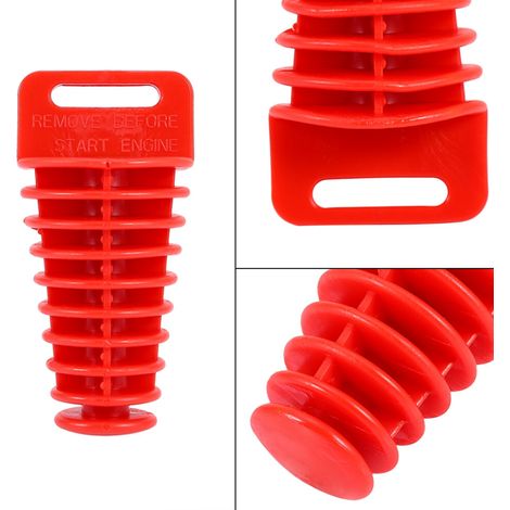 Tappo di lavaggio marmitta universale in gomma rossa per motociclette e veicoli fuoristrada, 98 mm (1/5)