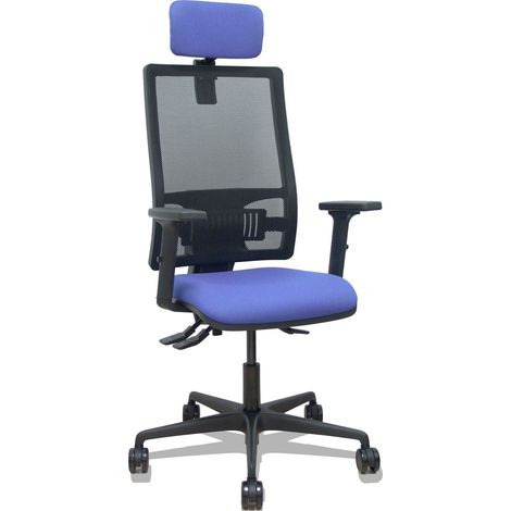 Bormate asincro sedia in rete nera sedile in rete blu chiaro sedile bali 2D braccioli rotelle 65 mm poggiatesta regolabile