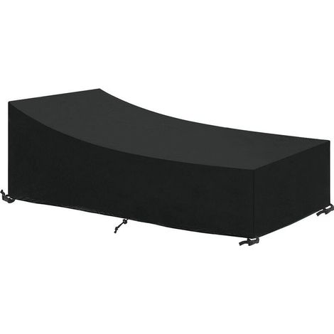Protective cover for garden lounger 210x75x80/40cm Waterproof Oxford fabric UV and tear resistant Windproof design (1/5)