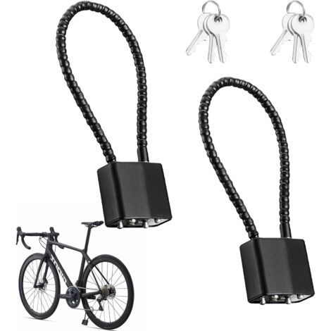 2 Pièces Cadenas ÀCâble Avec Clés,CadenasRenforcé À Long Crochet Avec 3 Clés,Cadenas En Corde D'acier,Serrure À Câble Avec Clé,CadenasCable,Pour Valise,Portail,Vélo,Salle De Sport,Casier