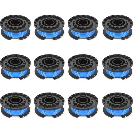Rocchetto di ricambio Poweka compatibile con filo da 1,65 mm di diametro per decespugliatori 24 V G24LT25 G24LT G24LT28 G24LT30M Serie 4, 8 m di filo per bobina, 1,65 mm, (10 bobine)