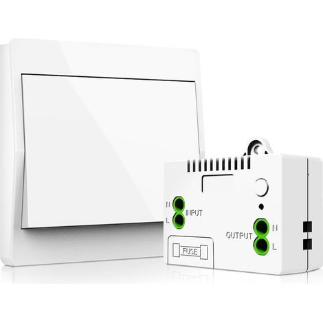 INHHUB Wireless Lighting Kit, AC90-250V, Battery-Free, with Receiver, IP65 Waterproof, Remote Control, Self-Powered, No Wiring Required, Wall Plate, Transmitter (1-Way Kit) (1/5)