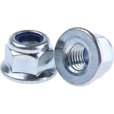 Ecrou frein RS PRO M8, en Acier Insert nylon ( Prix pour Sachet de 50 )