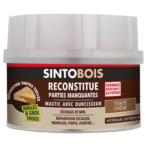 Sintobois Stucco per Legno con Indurente Confezione da 170 ml / 190 g Rovere