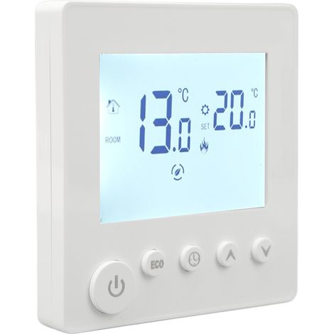 Fußbodenheizungsthermostat mit programmierbarem Bedienfeld, LCD-Bildschirm, 90V-240V für den Hausgebrauch (1/5)