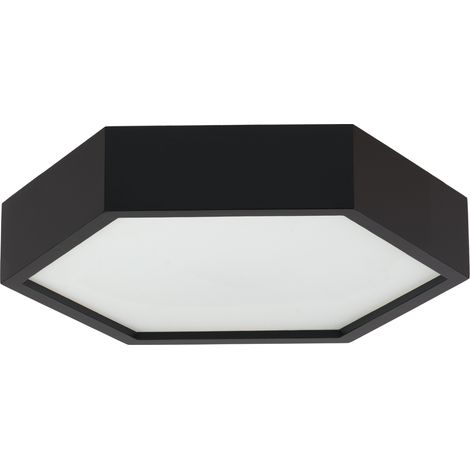 Lampada da soffitto esagonale LEJA 375 NERA per soggiorno, cucina, bagno ELEGANTE (1/5)