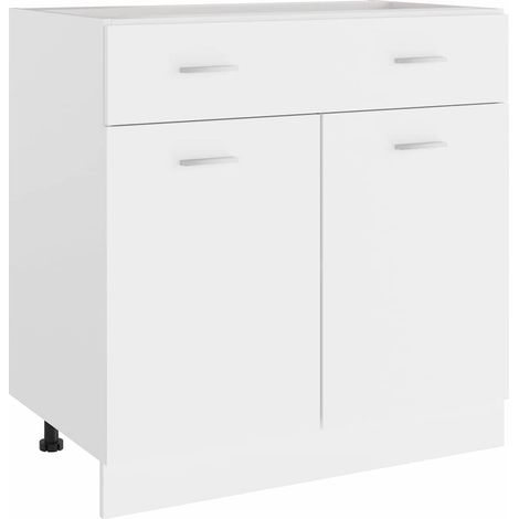 Maison Exclusive - Armoire à tiroirs "Lyon" Blanc 80 x 46 x 81,5 cm Bois d'ingénierie (1/5)