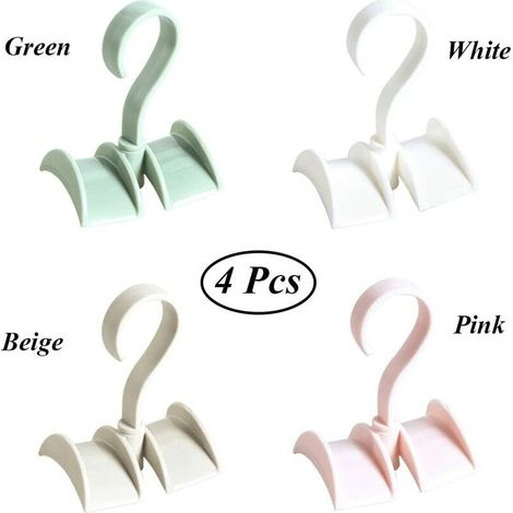 pezzi portacravatte, gancio girevole per borsa, gancio per guardaroba, ganci per sciarpe, gancio girevole per borsa, gancio girevole in plastica per borsa, zaino, tracolla, sciarpa (4 colori) (1/5)