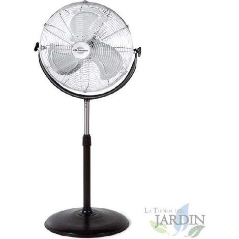Ventilateur sur pied industriel Orbegozo PWS1950, 3 vitesses, 155W, Noir et argent
