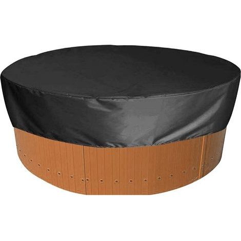 Couverture de Piscine Ronde Piscine Bâche Solaire pour Piscine,Spa Extérieure Baignoire Anti-UV Couverture De Protection Étanche, 420D pour Extérieur Spa Baignoire (Ø 200 H 30 cm) (1/5)