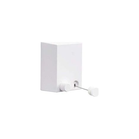 (Blanc) Support de séchage de blanchisserie fixé au Mur de Corde à Linge rétractable extérieure d'intérieur avec la Corde réglable de Corde en Acier de 4.2M / 13.8ft (1/5)