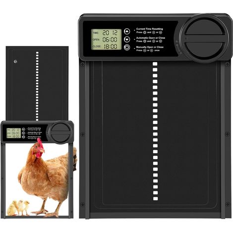 Automatische Hühnerstalltür mit Einklemmschutz-Timer, automatische Hühnerstalltür aus Aluminium, IP45 wasserdicht, Puerta Gallinero Automatica, batteriebetrieben