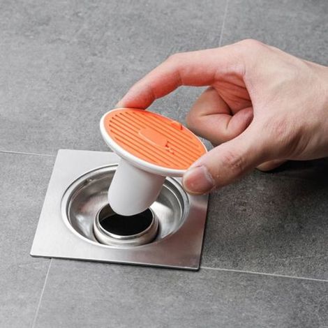 Copertura magnetica per scarico a pavimento con deodorante, 3 cm (arancione) (1/5)