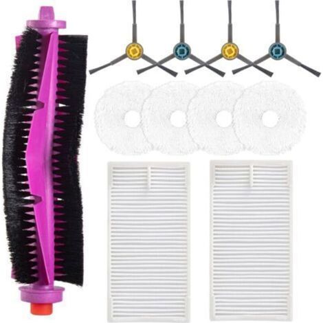 Accessory Set for Midea V12 Robot Vacuum Cleaner: 1 Main Brush, 2 HEPA Filters, 4 Cleaning Cloths, 4 Side Brushes (1/4)