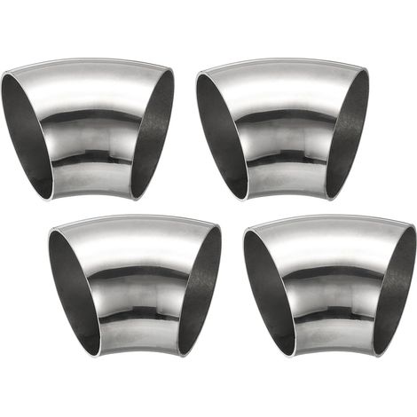 4pcs Coude À 45 Degrés Avec Mandrin, 60mm Diamètre Extérieur Acier D'Échappement Raccord De Tuyauterie Inoxydable 304 Pour Tuyau - (1/5)