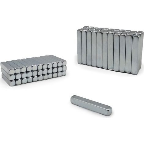 EDM – Aimant néodyme 25x4x4mm – Force d'adhérence 27N – Matériau néodyme N35 – Revêtement nickel mat – Protection anti-corrosion