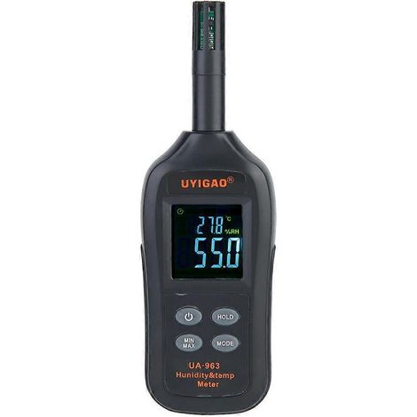 UA963 Digitales Temperatur- und Feuchtigkeitsmessgerät mit Thermometer, Hygrometer, Taupunkt- und Feuchtkugeltemperaturanzeige