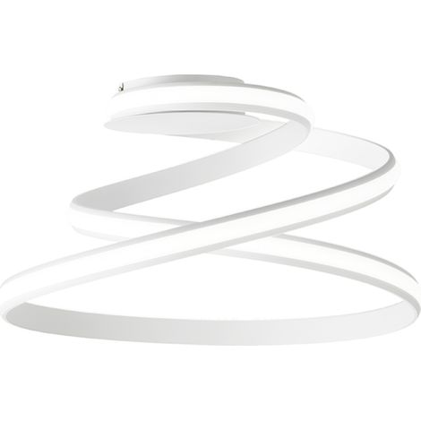 Plafoniera moderna VUELTA a LED D55 cm in metallo verniciato Bianco (1/4)