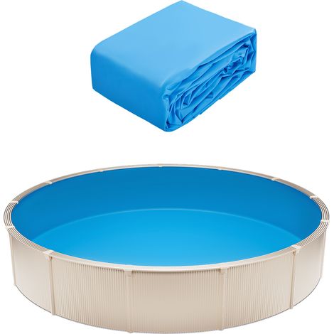 VEVOR Rivestimento per Piscina Rotonda per Piscina Diametro 18 Piedi, Rivestimento Protezione per Pareti di Piscine Fuori Terra 52 Pollici Stile Sovrapposto, Rivestimento Piscina in Materiale Vinile