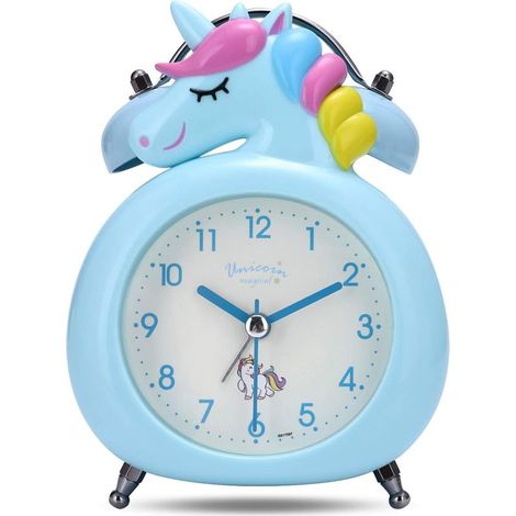 Réveil Enfant - Mécanisme Silencieux - Veilleuse Intégrée - Alarme Métallique Puissante - Pour Chambre Enfant - 1 Pièce (1/4)