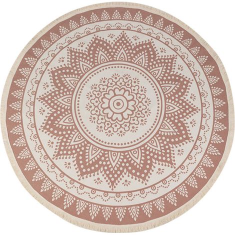 Mode mandala coton tapis famille vent rond tapis salon chambre maison ordinateur chaise pivotant chaise tapis avec glands (1/5)