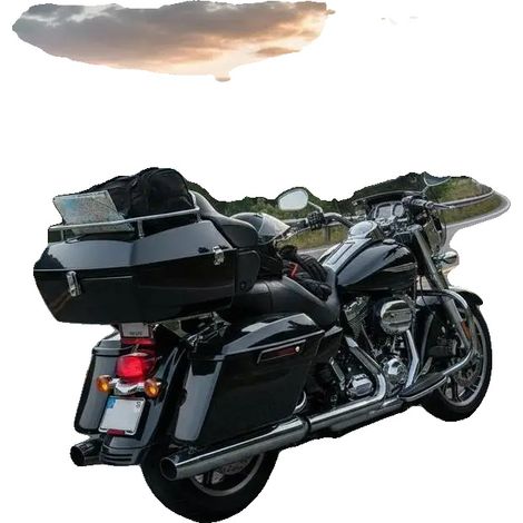 Baúl para motocicleta, capacidad de almacenamiento de 48 litros, montaje de liberación rápida, color negro. (1/2)
