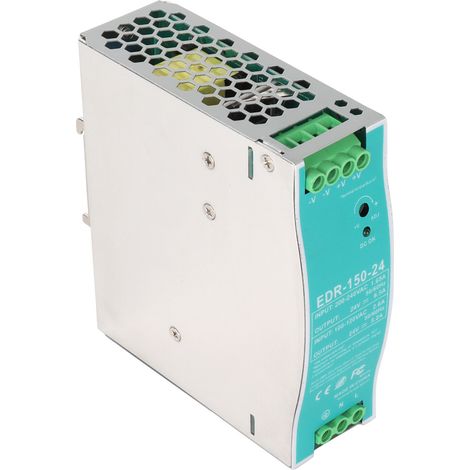 Alimentation DIN Rail 24V 150W Convertisseur Tension Équipement Industriel EDR15024 AC 100-240V (1/5)