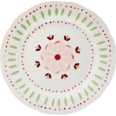 Lot de 6 Assiettes à Dessert "Fleur de Rose" 19cm Multicolore