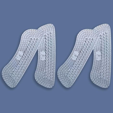 Lot de 4 coussinets de talon en gel pour homme et femme pour ajuster les chaussures lâches et éviter les douleurs aux ampoules, claire, Large